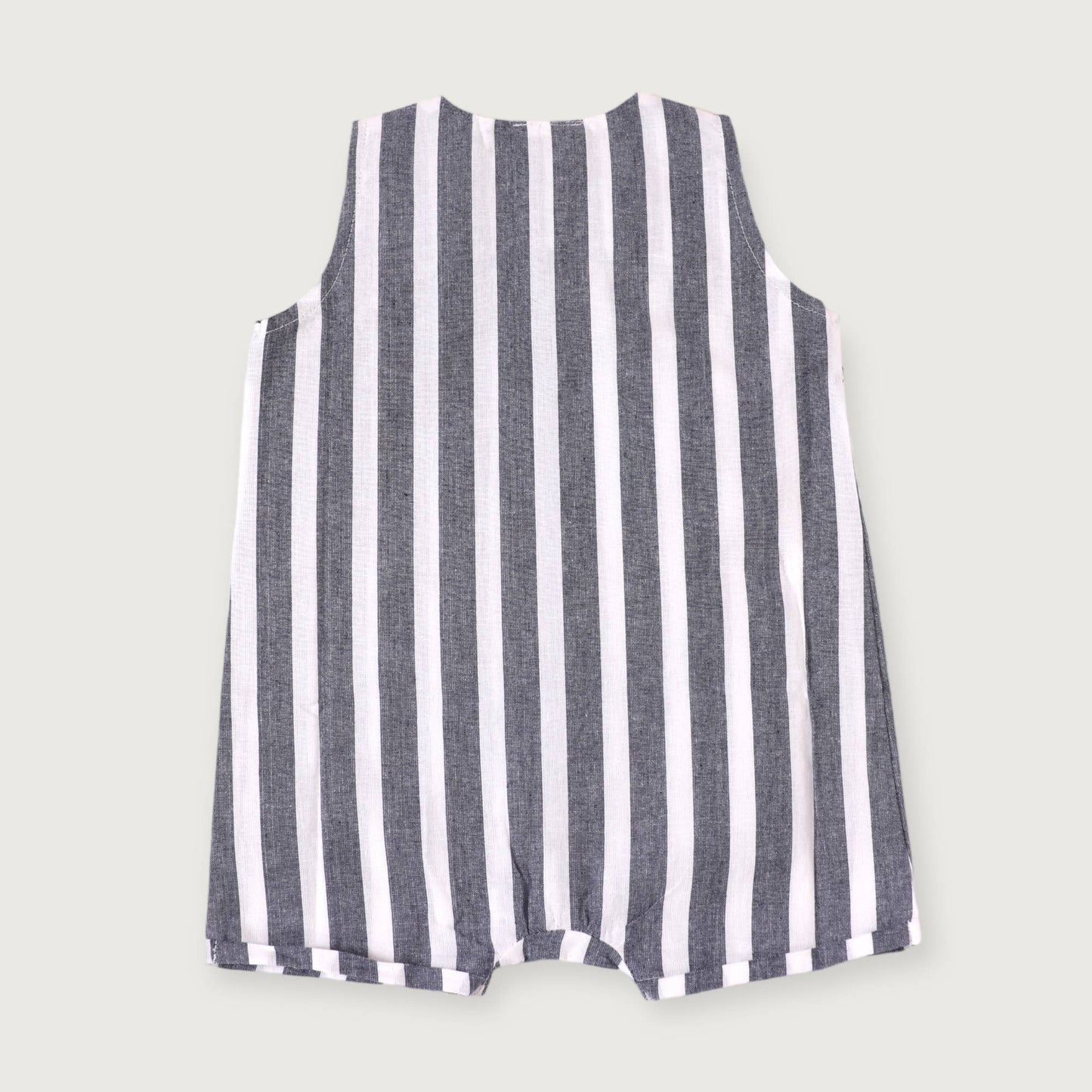 Blue Stripe Sleeveless Romper