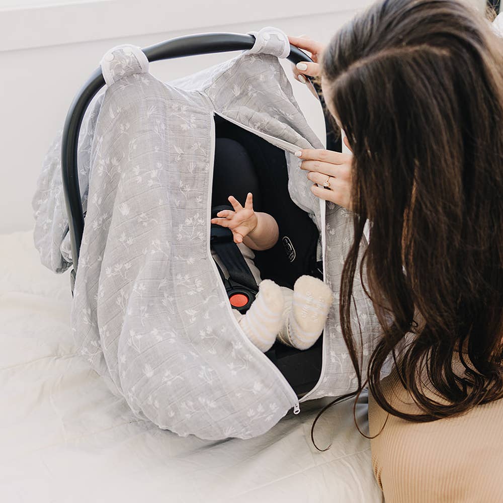 Prairie Cotton Muslin Car Seat Cover