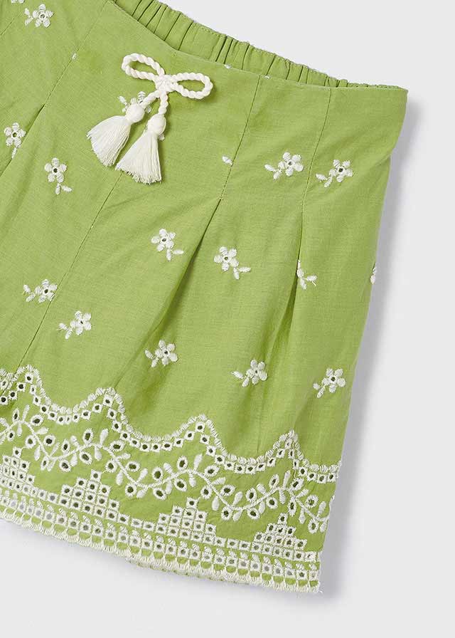 Embroidered Skort - Honey or Apple Green