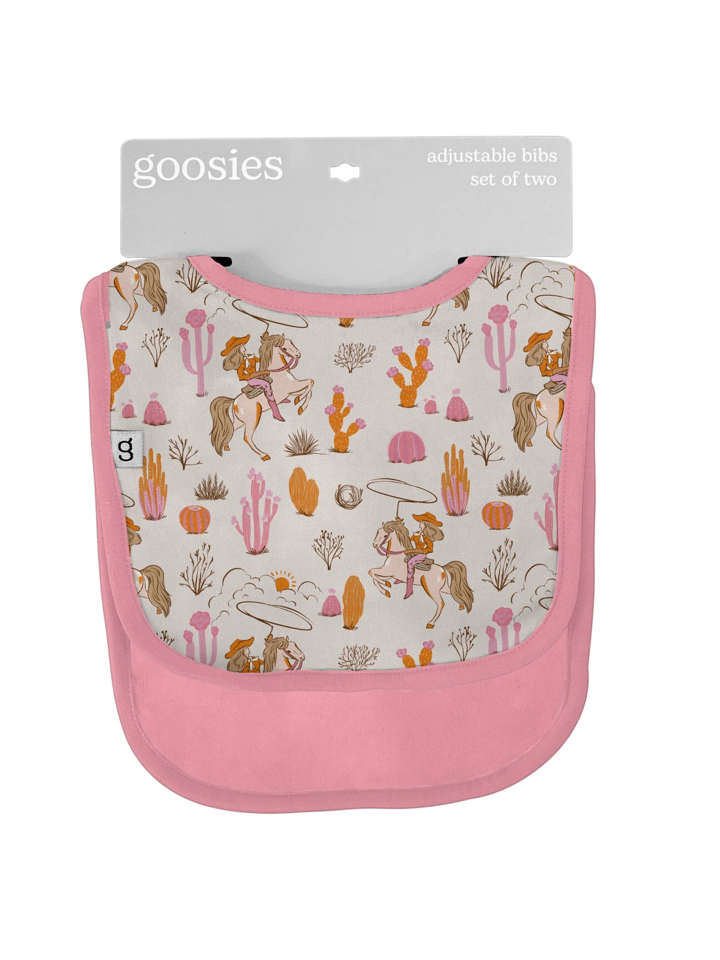 Saddle Up, Cowgirl Toile - Bib Set