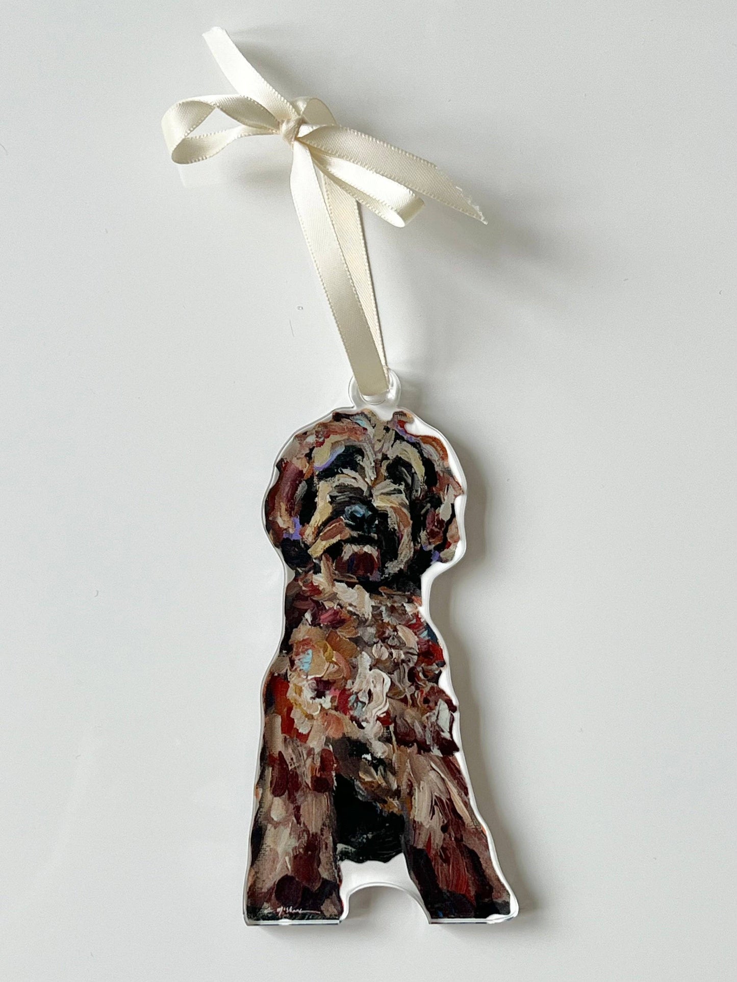 Goldendoodle Red Ornament