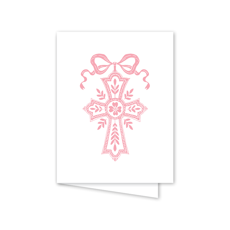 Neoclassic Cross Pink Card