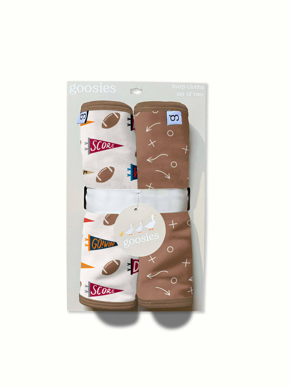 Varsity Football Flags Burp Cloth Set
