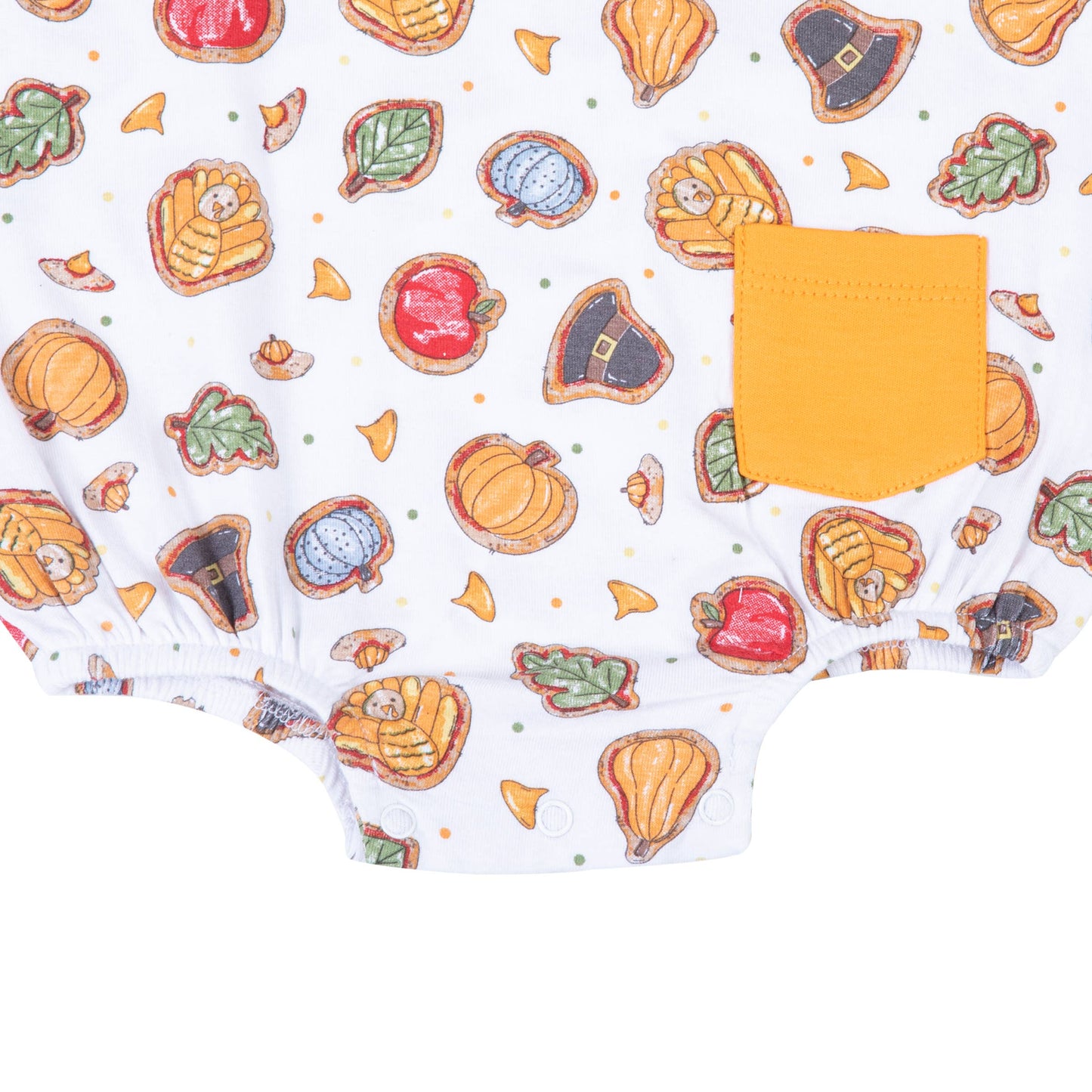 Gobble, Gobble Cookies Orange Printed Boy Bubble