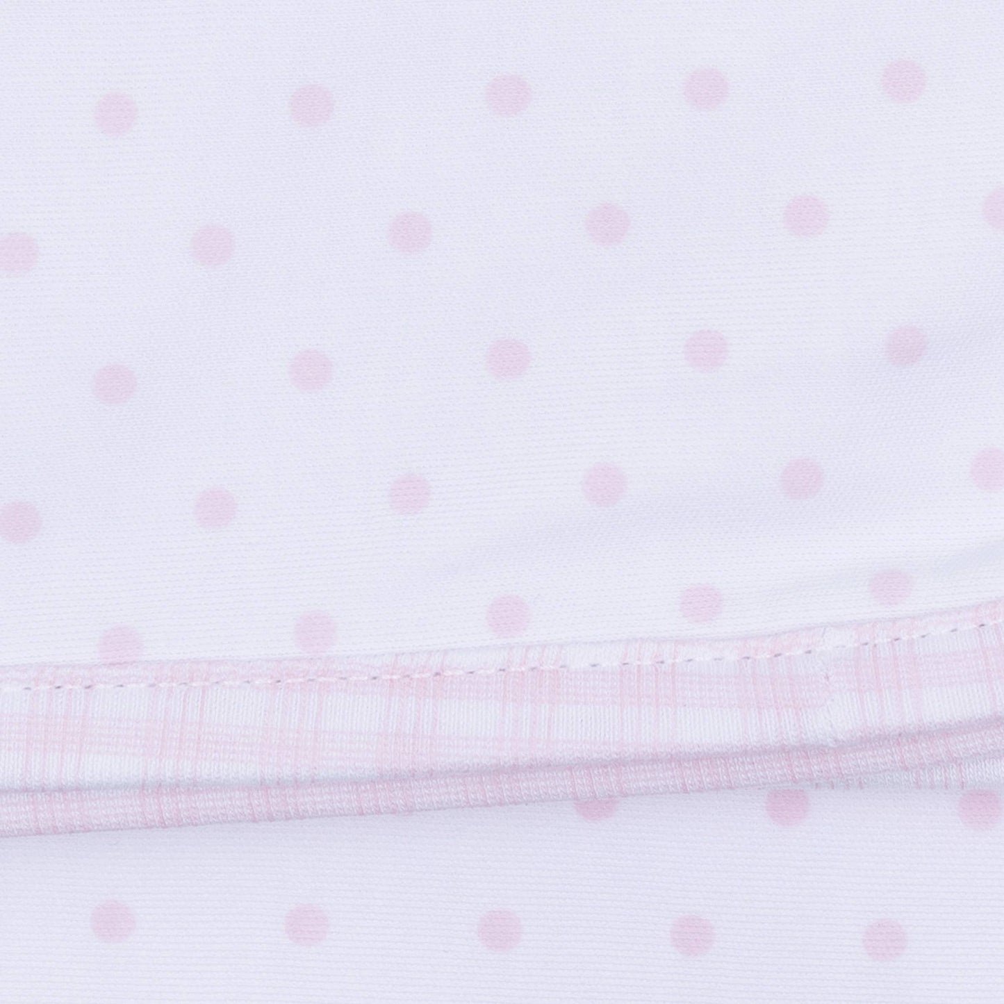 Gingham Dots Zip Footie in Pink