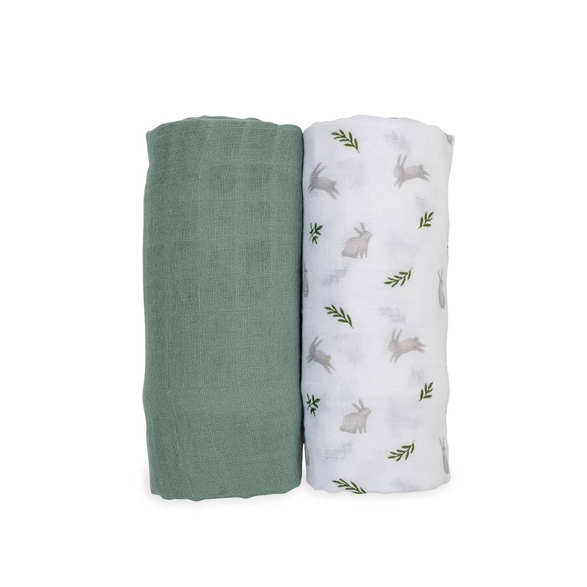 Lulujo Cotton Swaddles - Bunnies & Ferns