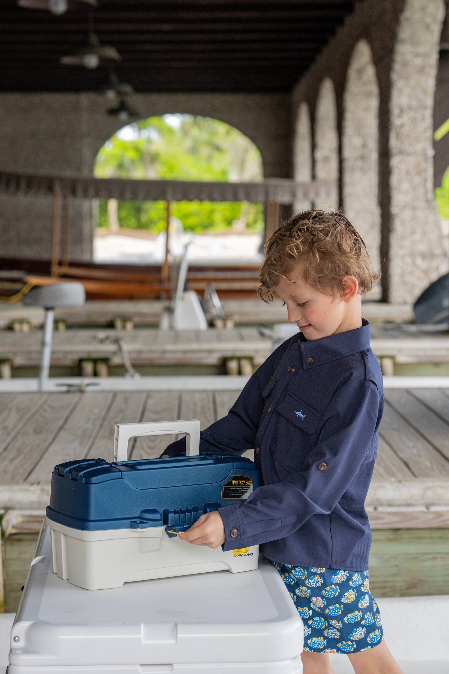Flagler Fishing Shirt - Navy