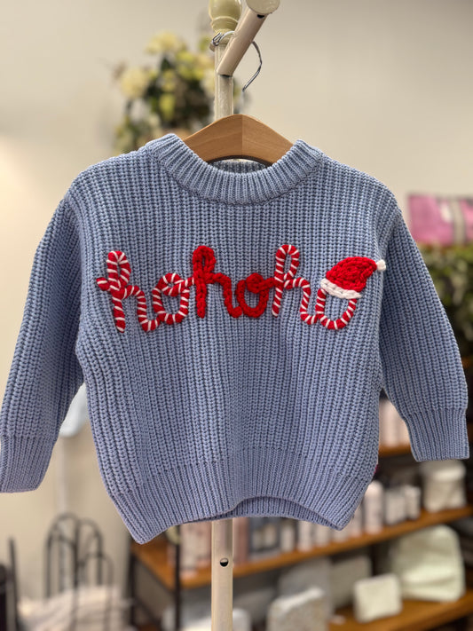 Doodle & Nonni Blue HoHoHo Sweaters
