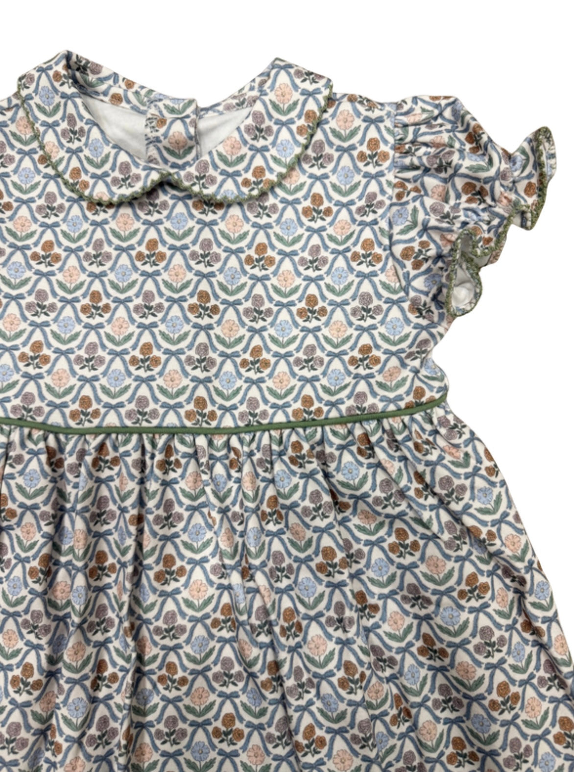 Green Retro Bows Libby Dress