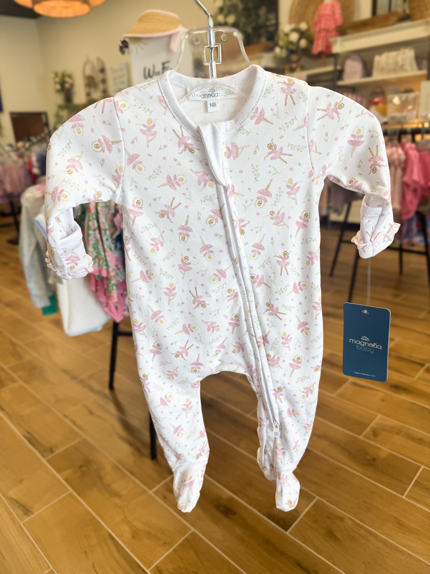 Twinkle Toes Printed Zipper Footie