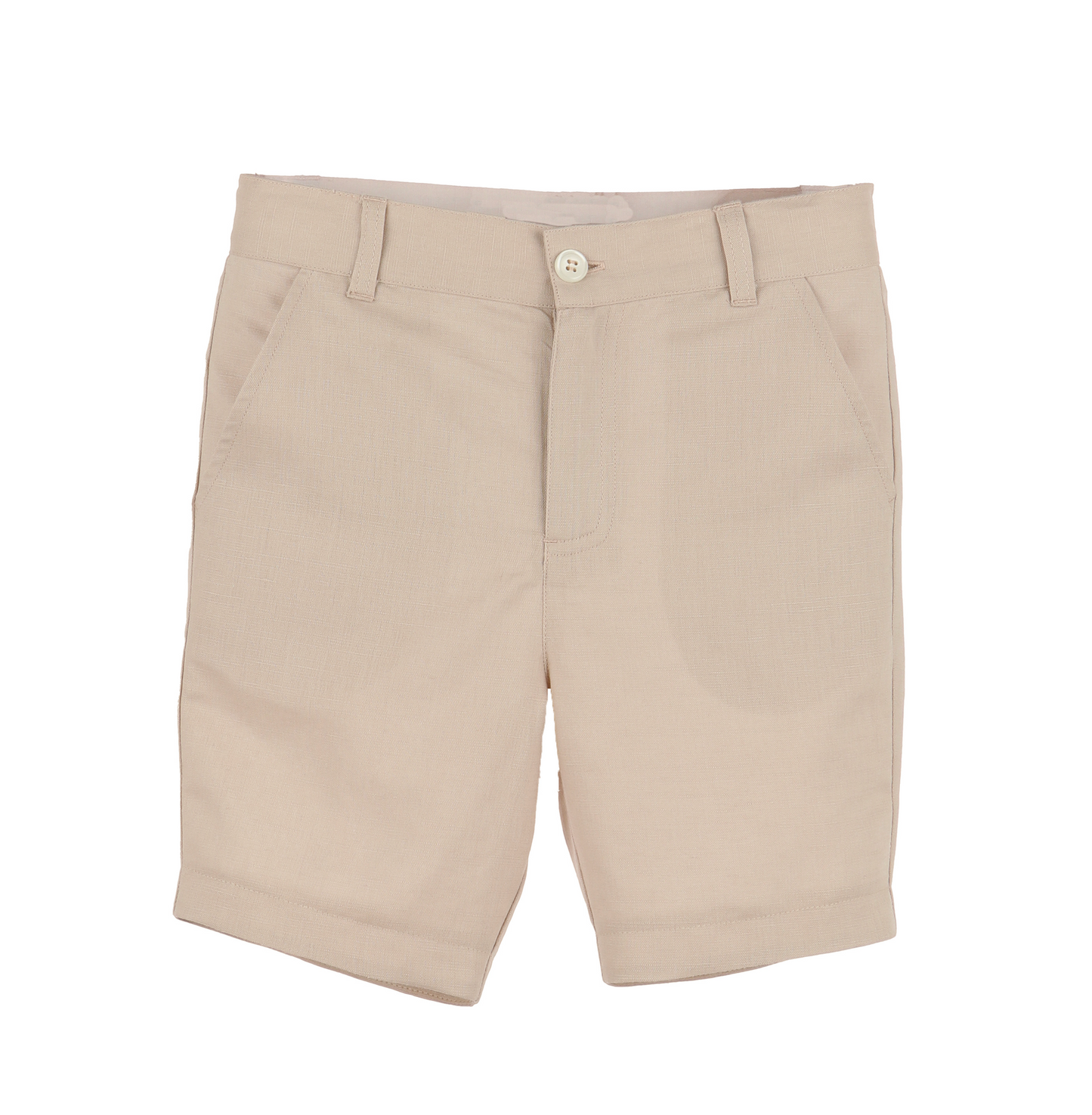Linen Sandstone Big Boy Shirt and Short Set