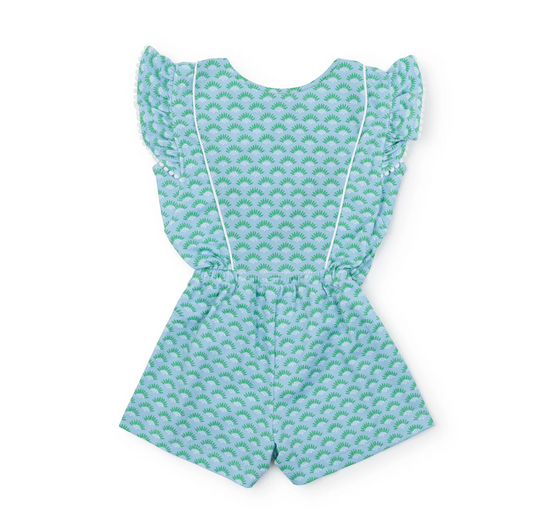 Lila and Hayes Cool Blooms Rae Romper