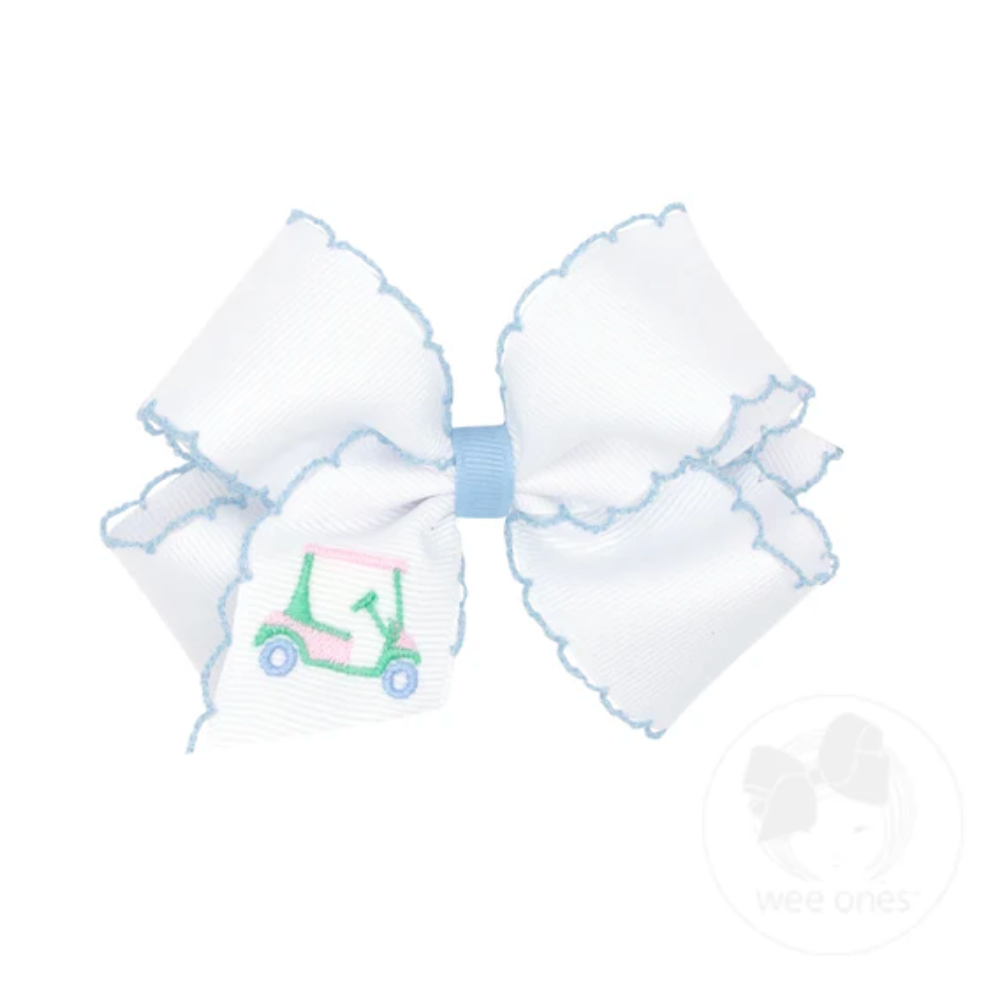 Medium Golf Cart Embroidered Bow