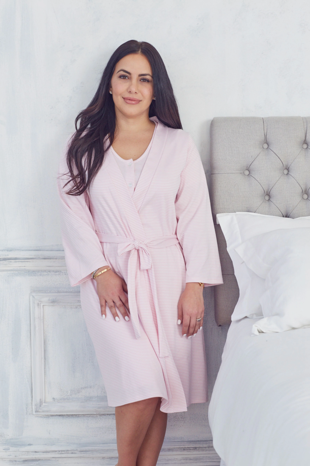 Kissy Kissy Pink Stripes Robe