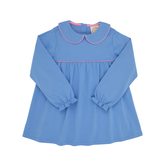 Maude's A-Line Top - Barbados Blue with Hamptons Hot Pink