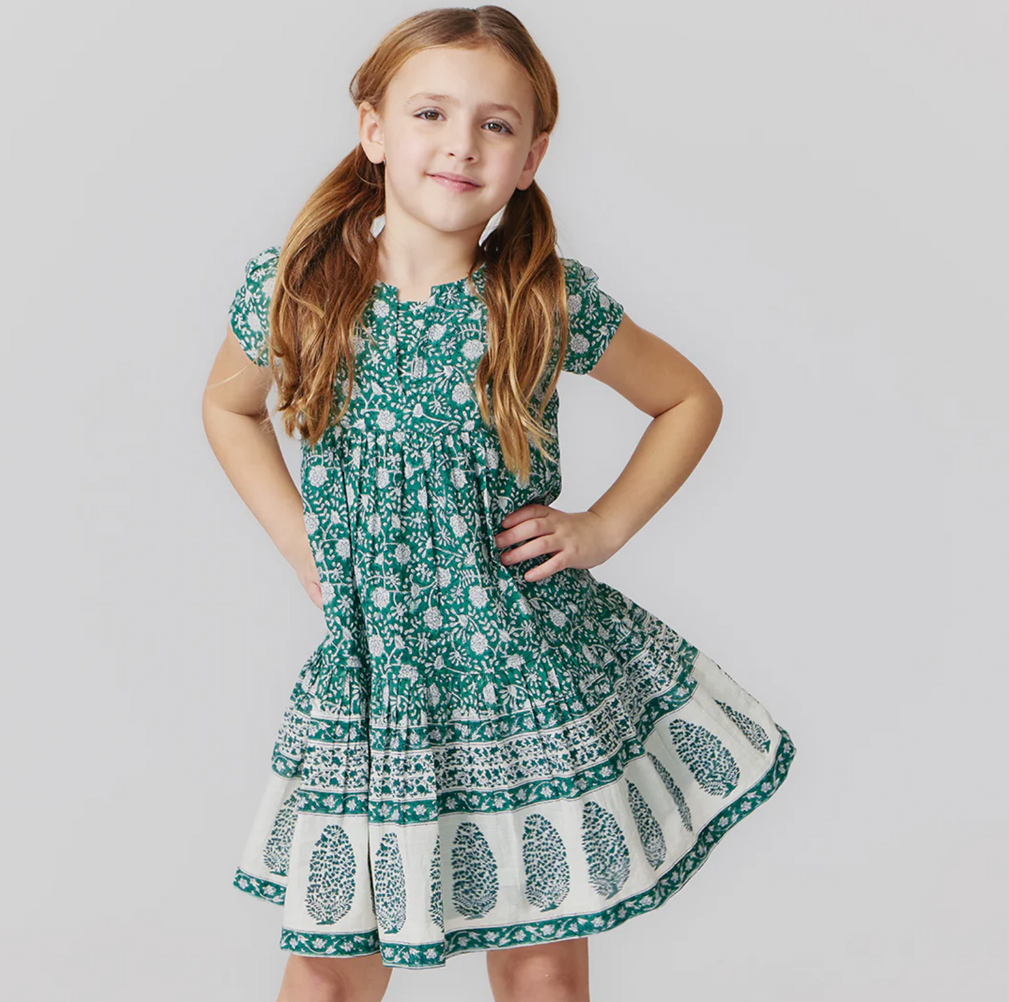 Green Garden Floral Dress
