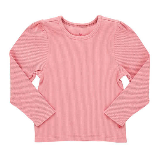 Camellia Rib Top - Brandied Apricot