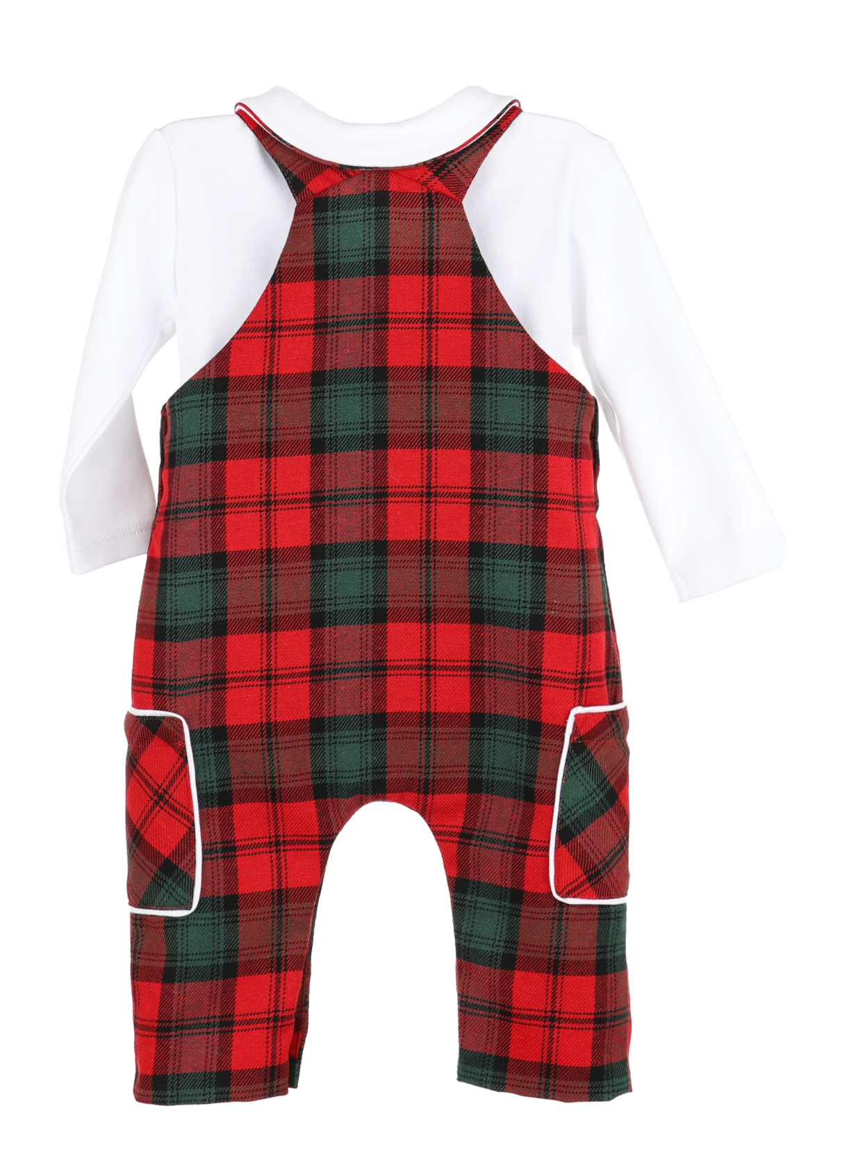 Red and Green Tartan Tidings Overall Set