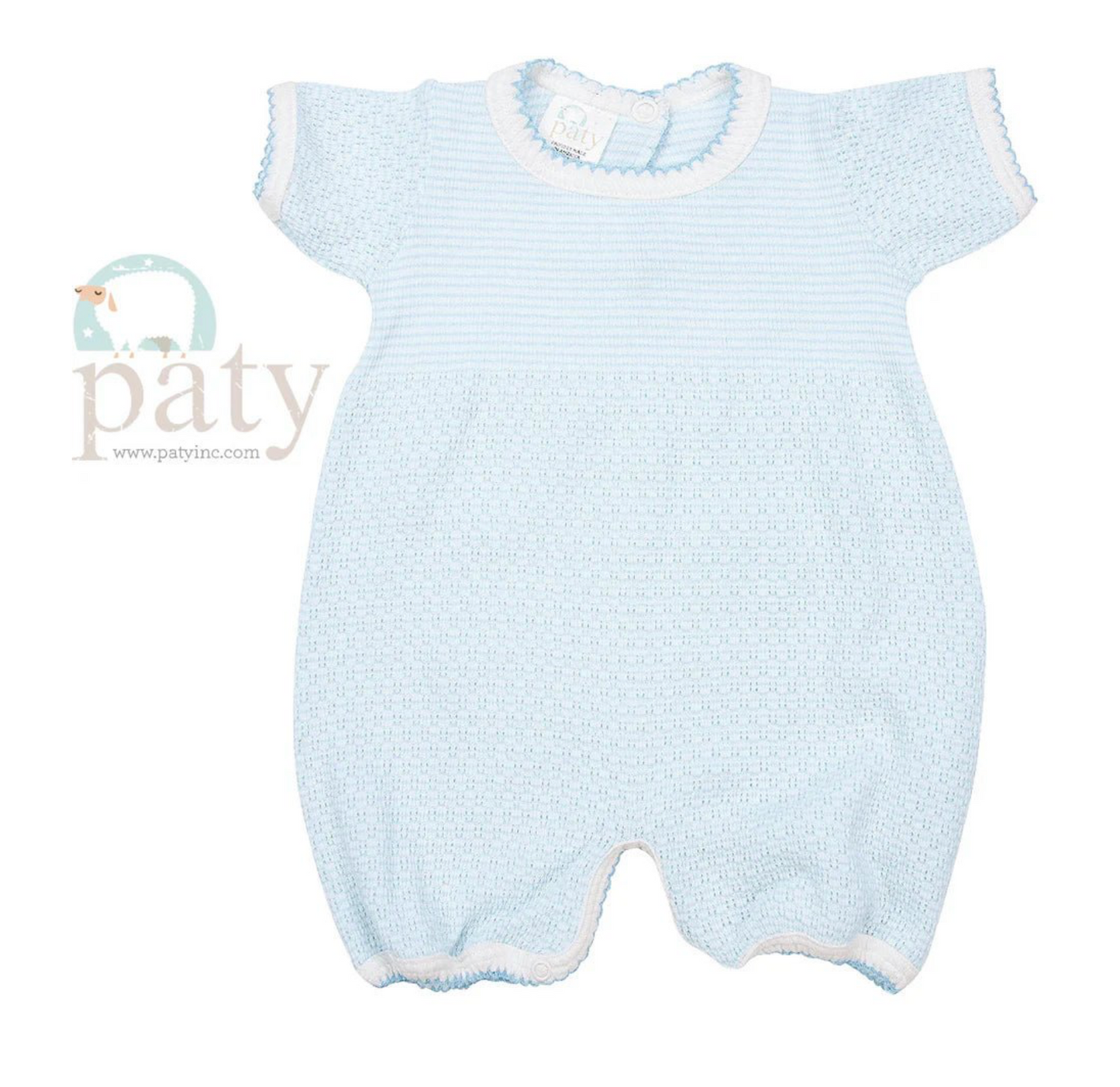 Paty Knit Bubble w/ Pima Trim - Blue