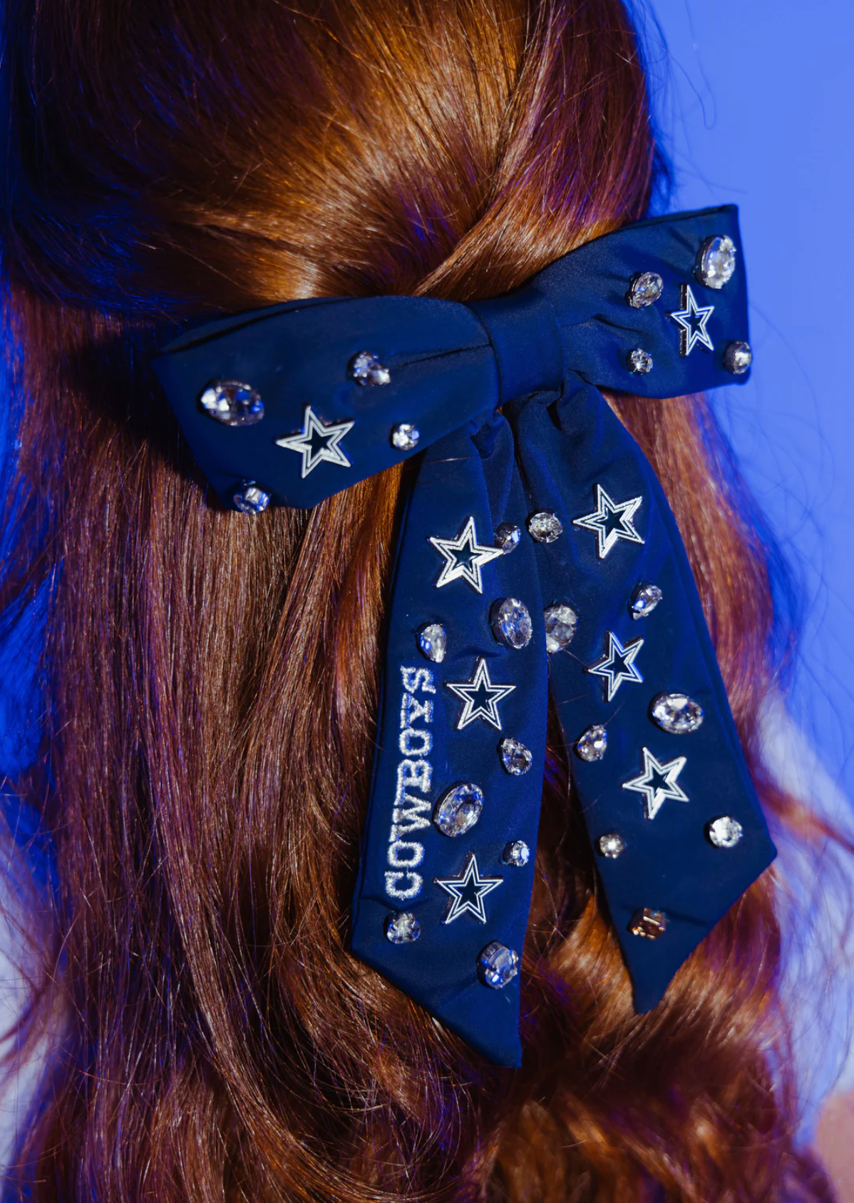 Dallas Cowboys Navy Bow Barrette