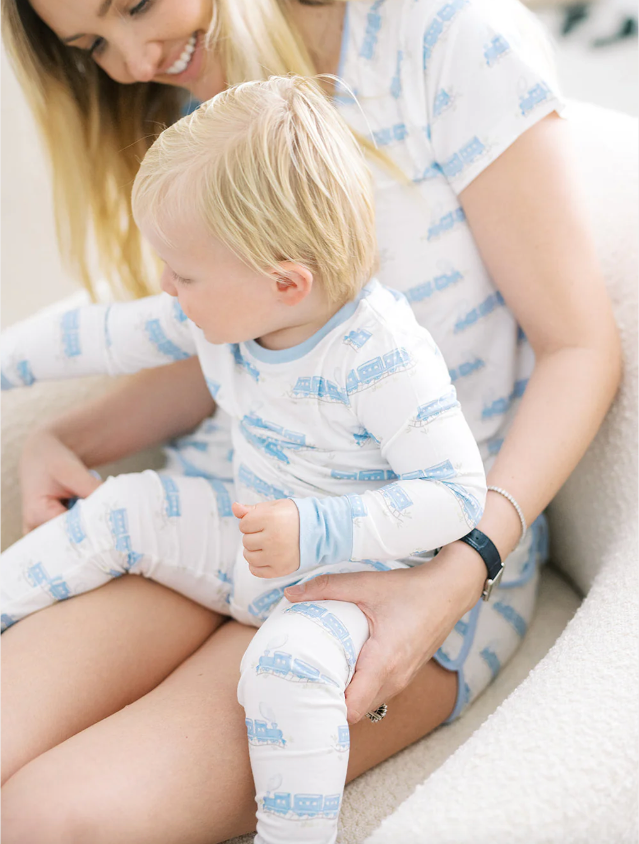 Uptown Baby Train 2-Piece Pajamas