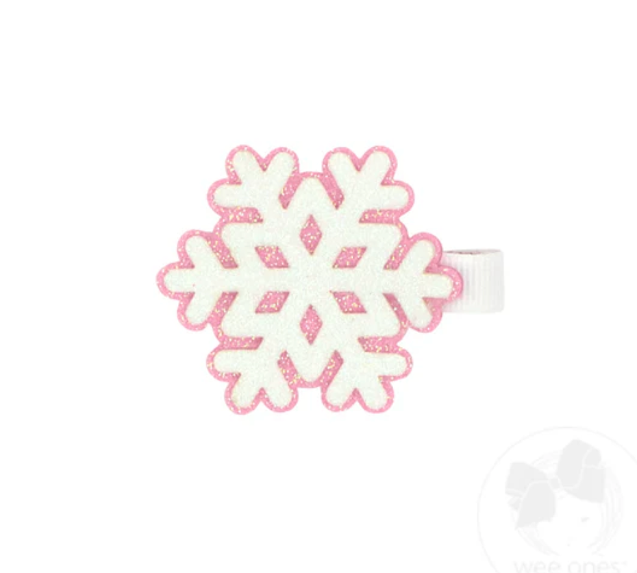 Layered Glitter Holiday Hair Clip