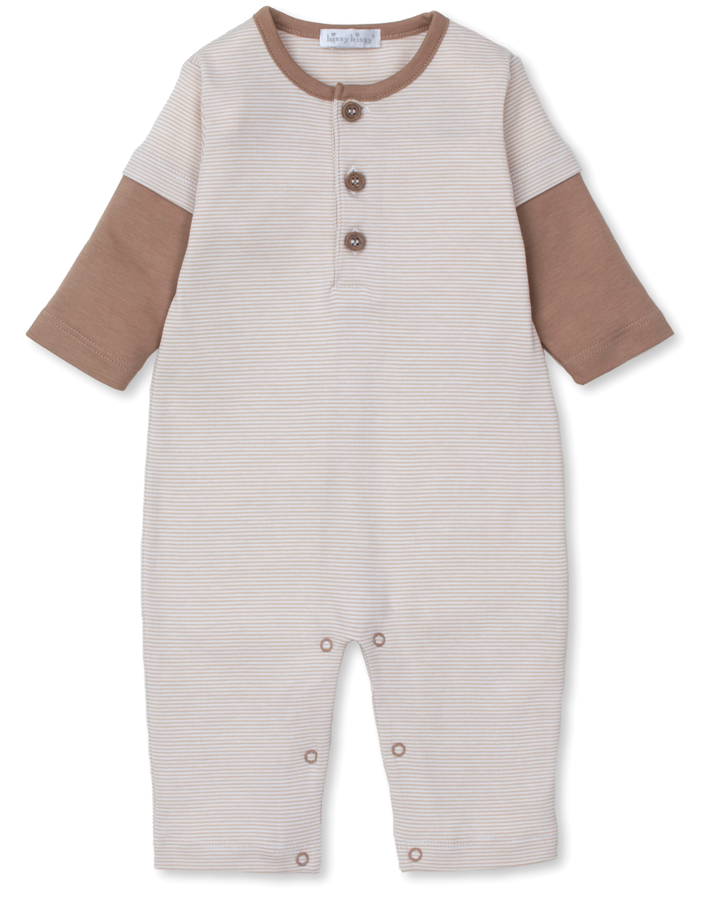 Kissy Kissy Brown Striped Playsuit