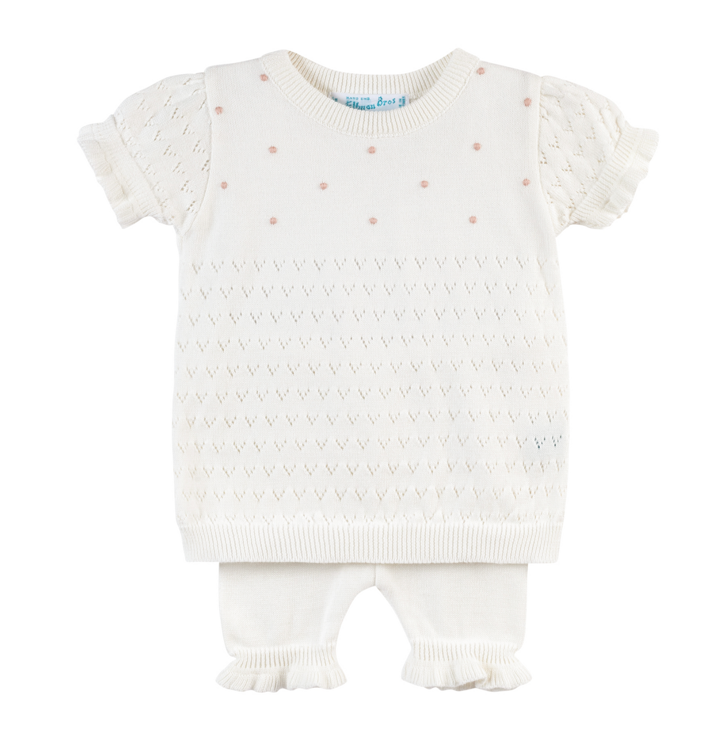 Girls Pointelle Knit Set