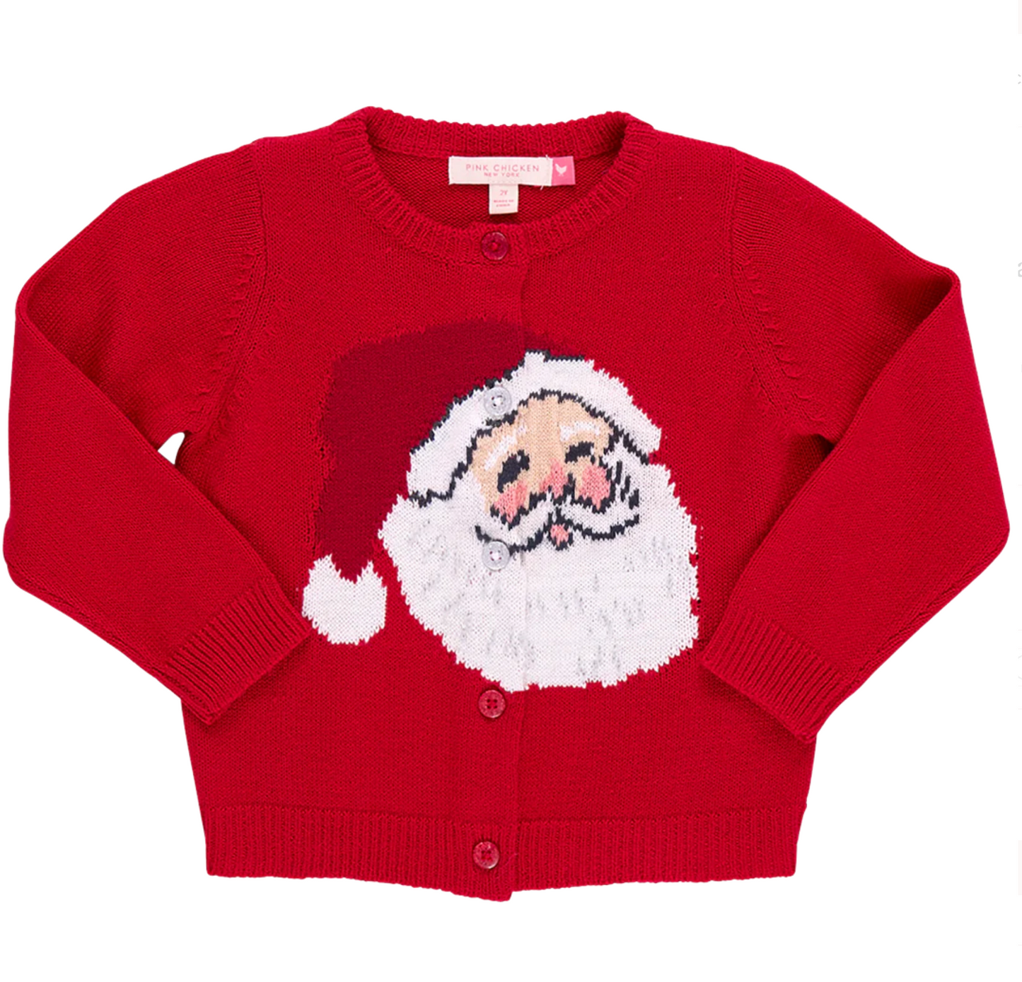 Pink Chicken Red Santa Maude Sweater