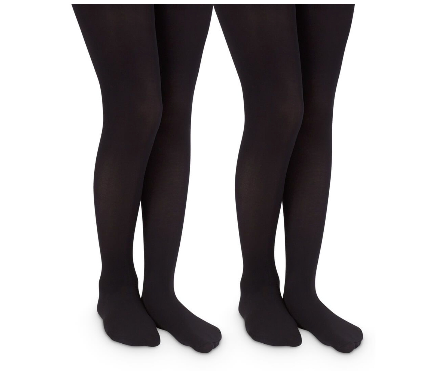 Black Microfiber Tights- 2 Pair Pack