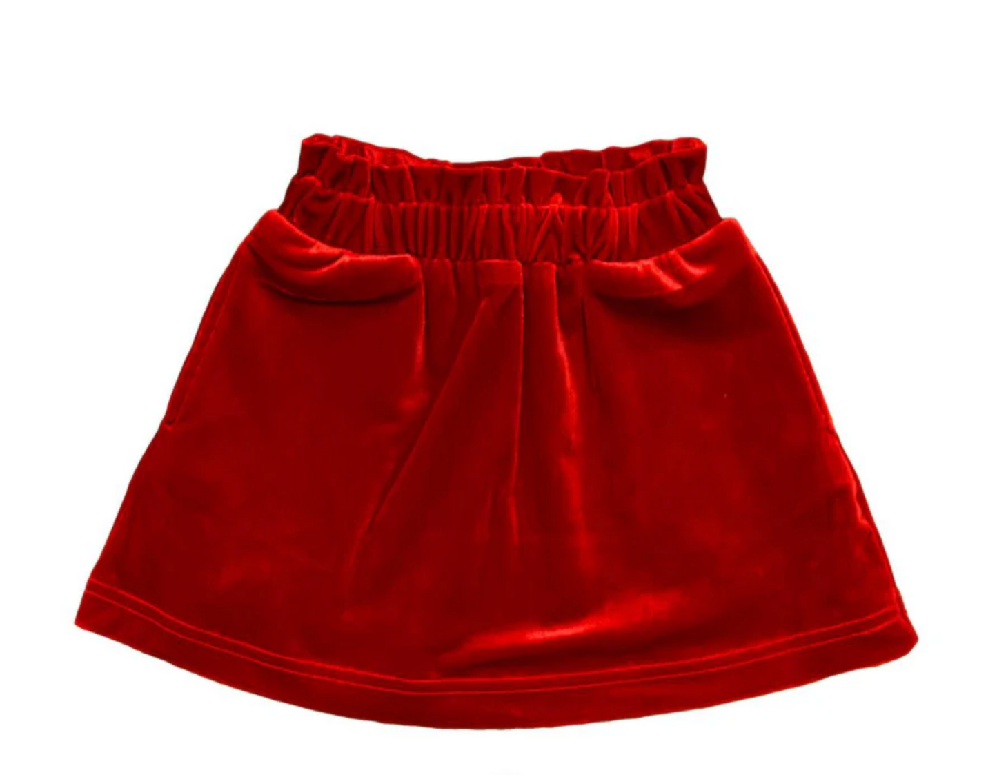 Belle Cher Red Velvet Skirt