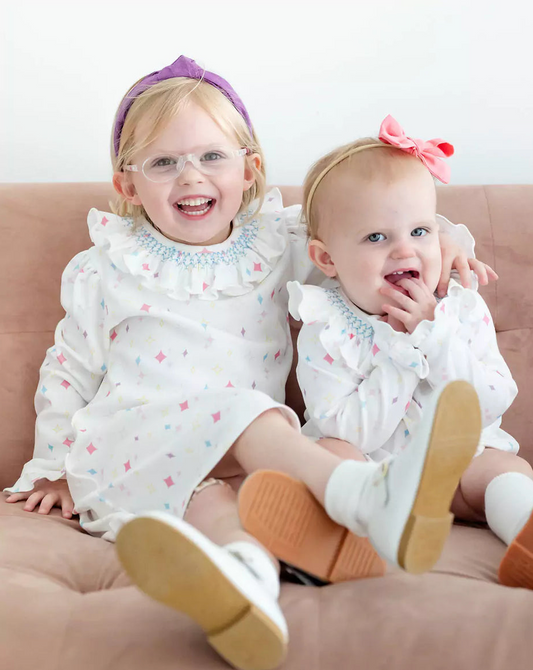 Sparkle Ruffle Collar Dress