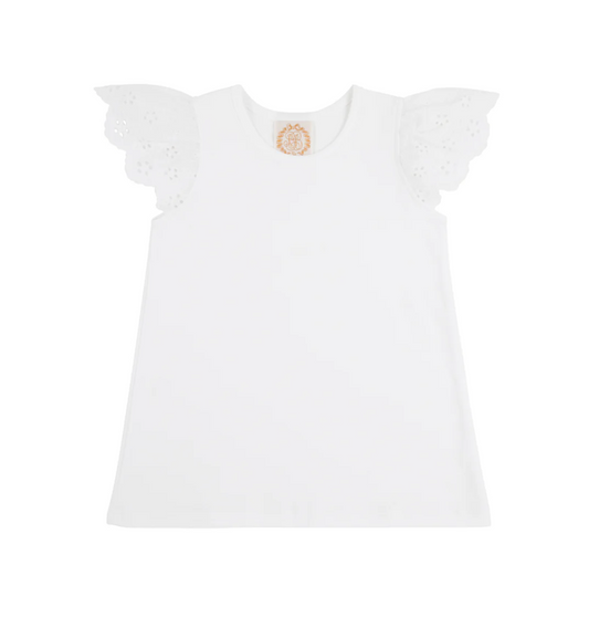 Ellen's Eyelet Top - Worth Avenue White