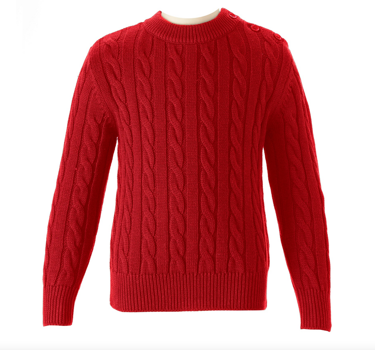 Rachel Riley Red Cable Knit Sweater