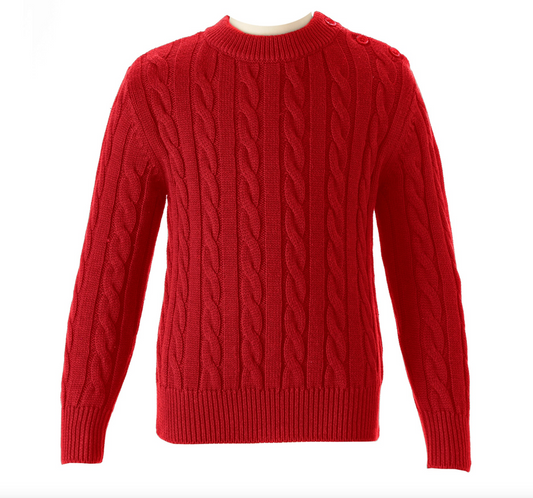 Rachel Riley Red Cable Knit Sweater