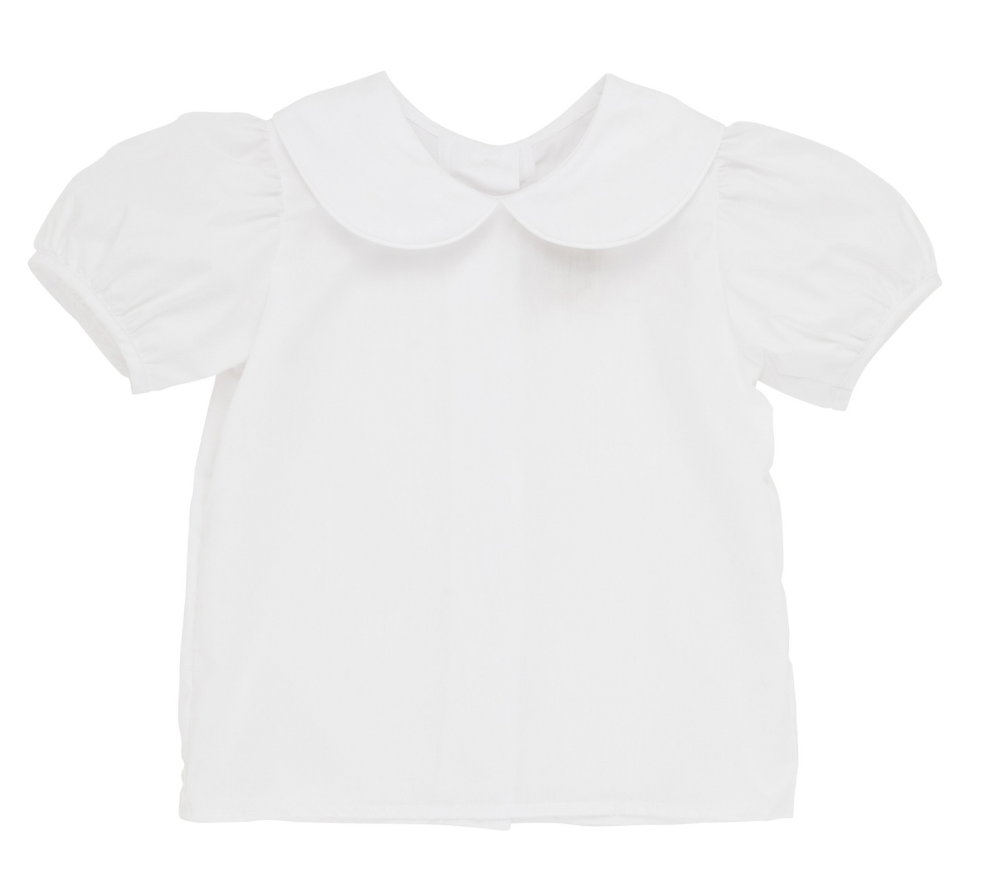 Maude's Peter Pan Collar Shirt & Onesie (Short Sleeve Woven) - Worth Avenue White