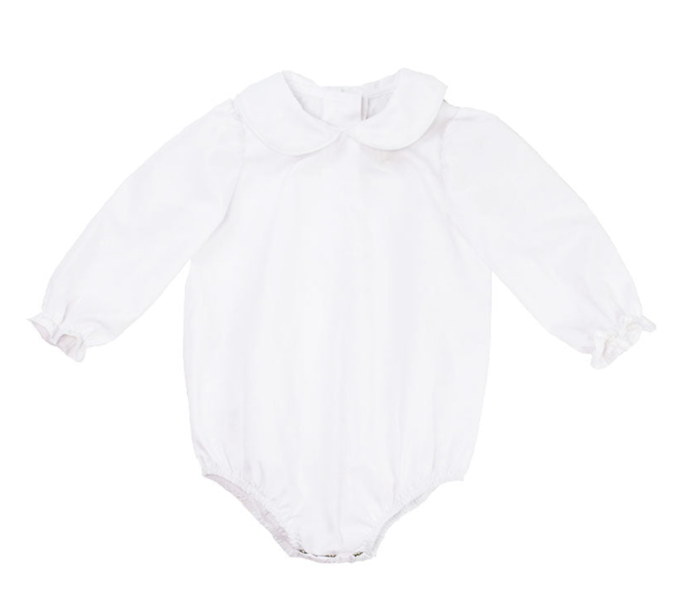 Maude's Peter Pan Collar Shirt & Onesie (Long Sleeve Woven) - Worth Avenue White