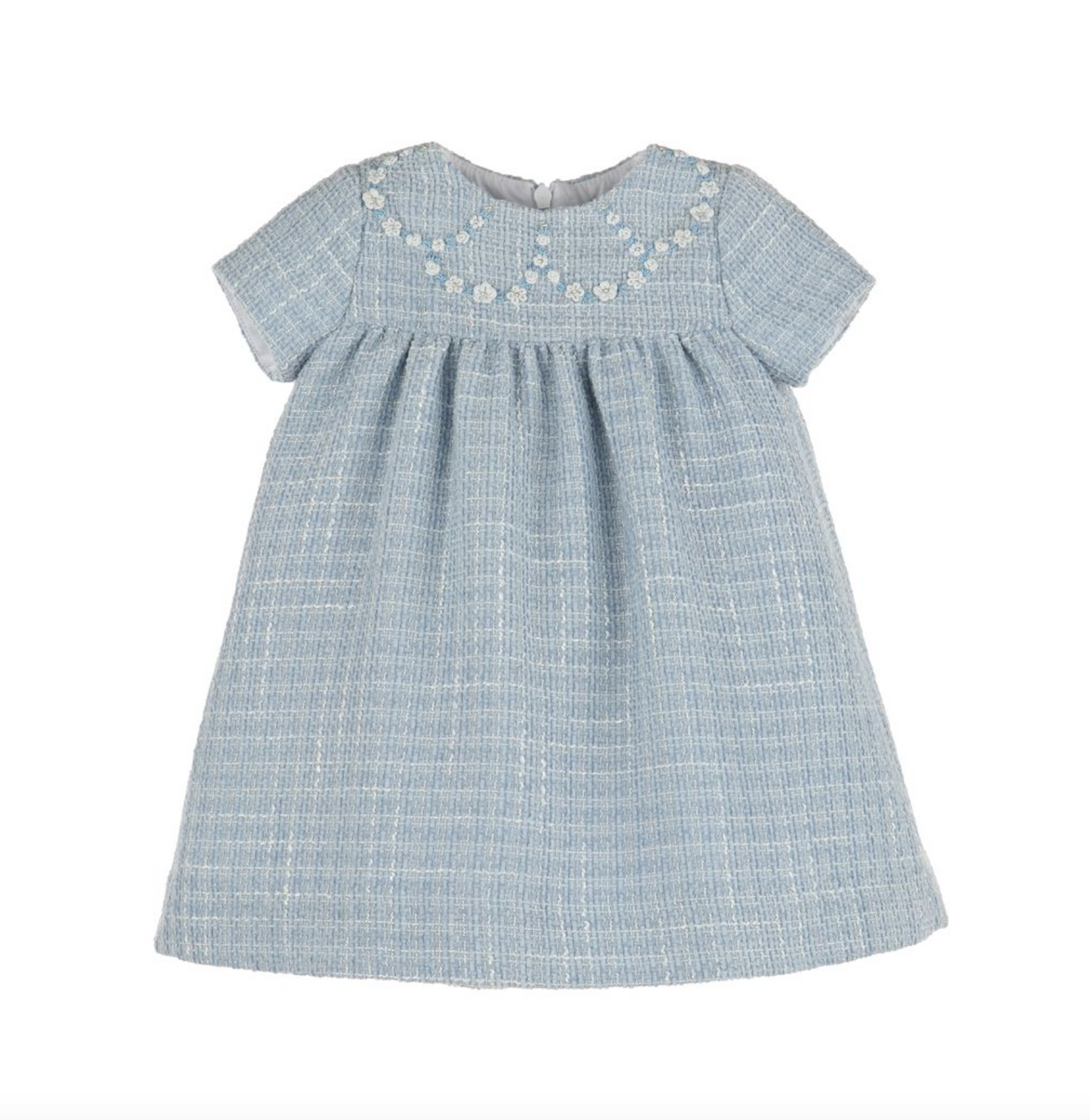 Floral Embroidered Tweed Dress