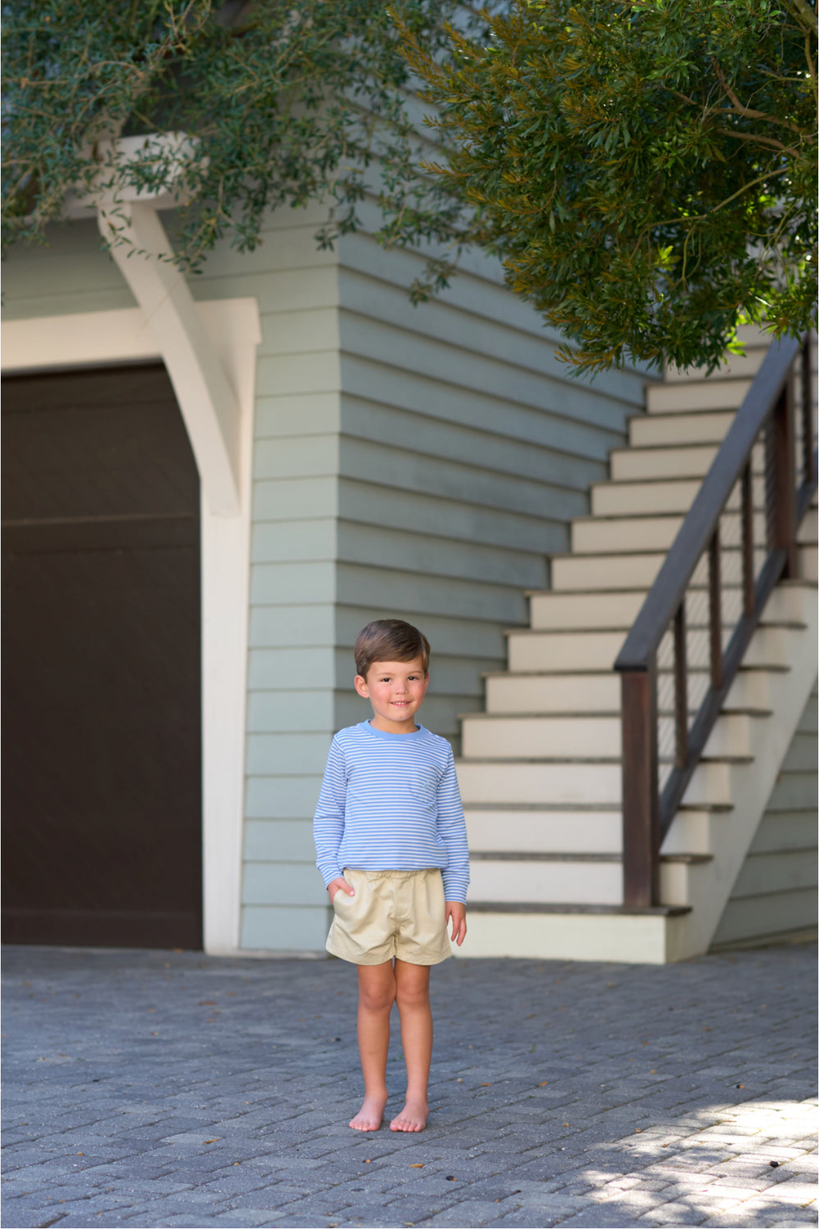 Long Sleeve Carter Crewneck - Barbados Blue Stripe