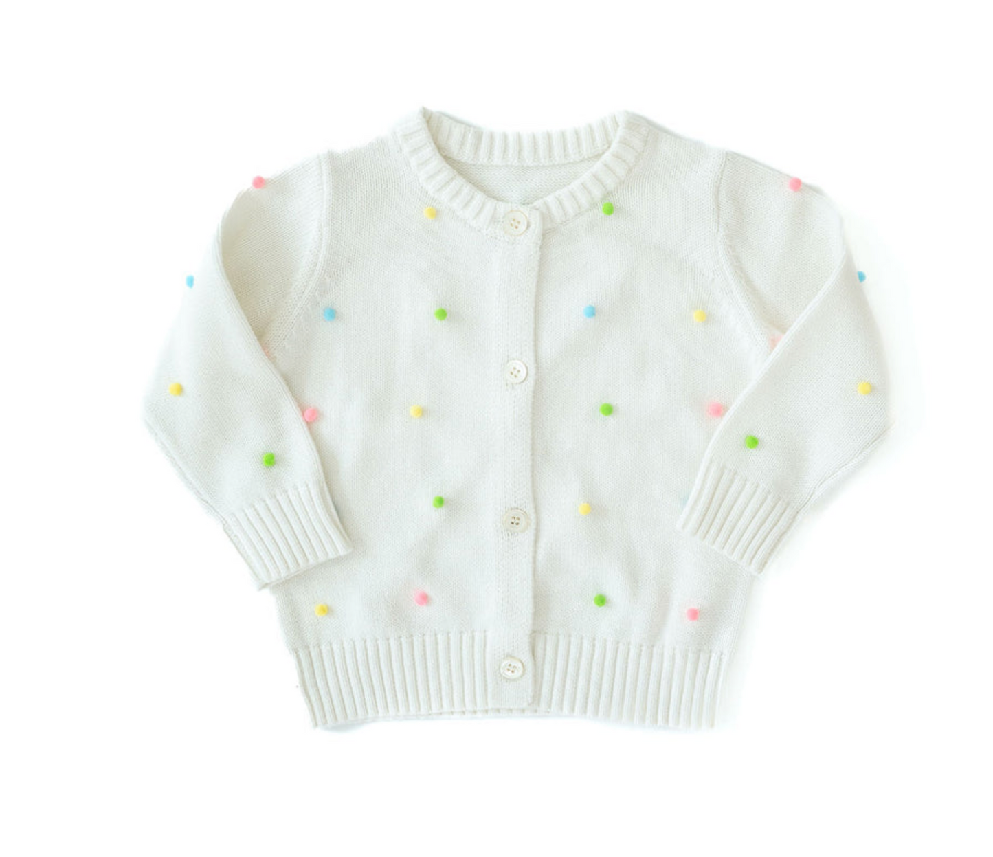 Ruth and Ralph Pastel Pom poms Cardigan