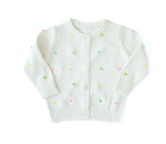 Ruth and Ralph Pastel Pom poms Cardigan