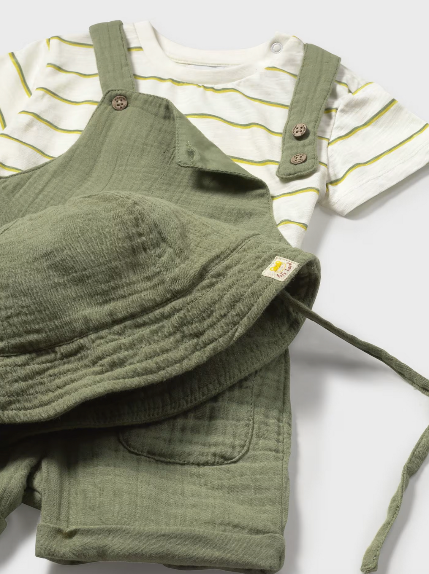 Mayoral Baby Boy 3-Piece Set with Hat - Sage