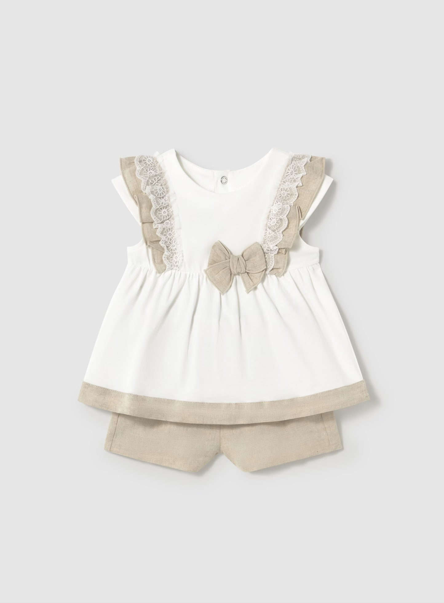 Mayoral Baby Shorts and Blouse Set - Linen