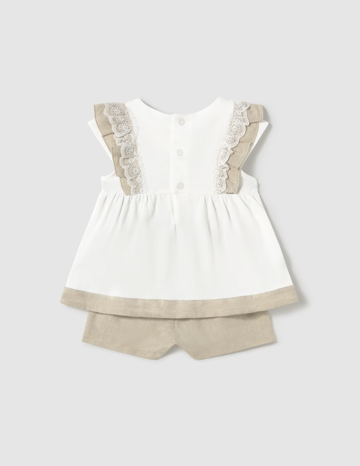 Mayoral Baby Shorts and Blouse Set - Linen