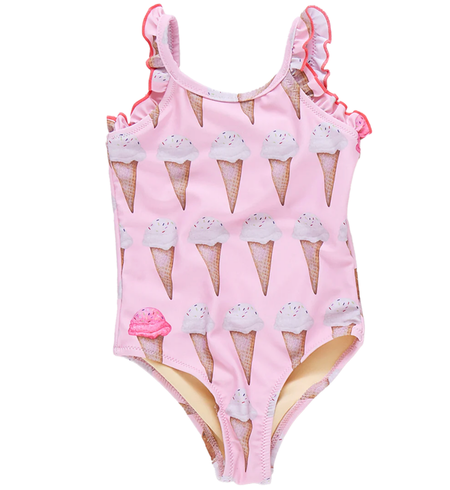 Pink Chicken Claire Suit - Neapolitan Ice Cream Cones