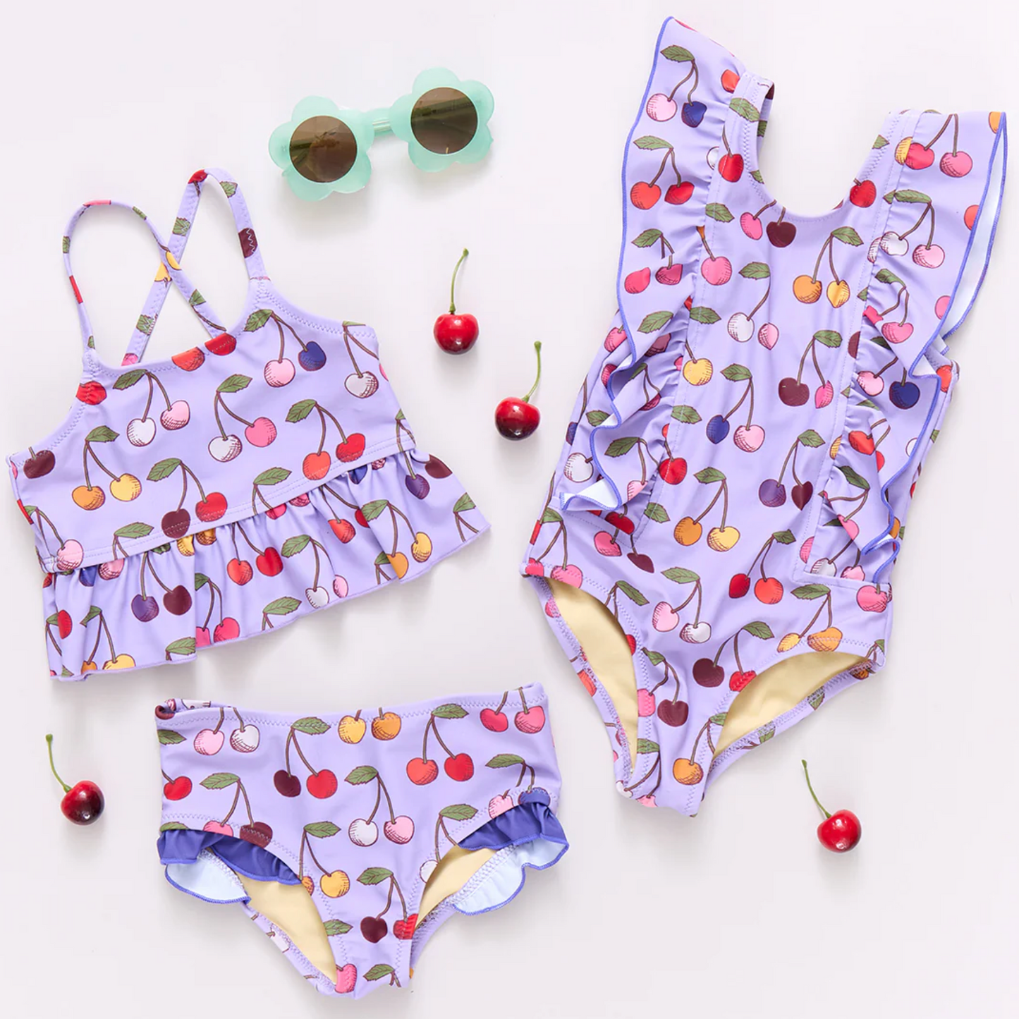 Joy Tankini - Lavender Cherry