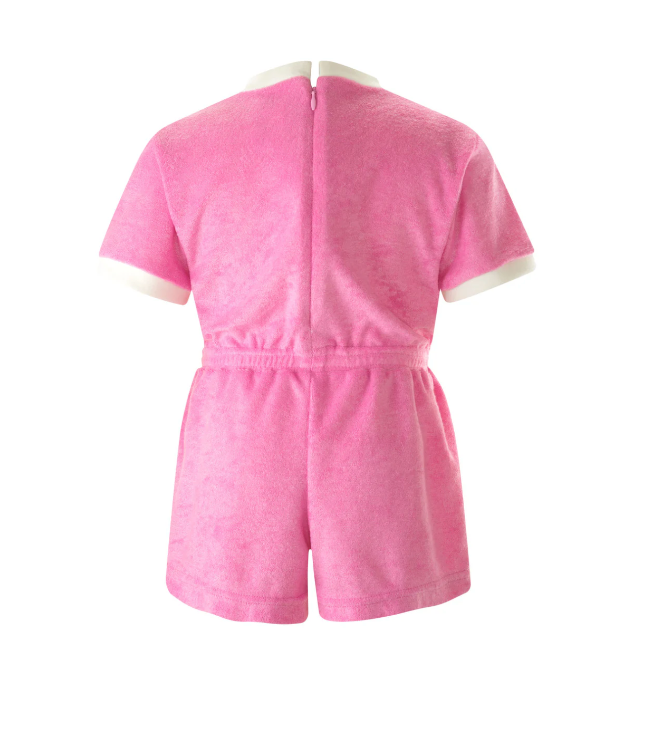 Pink Bow Toweling Playsuit