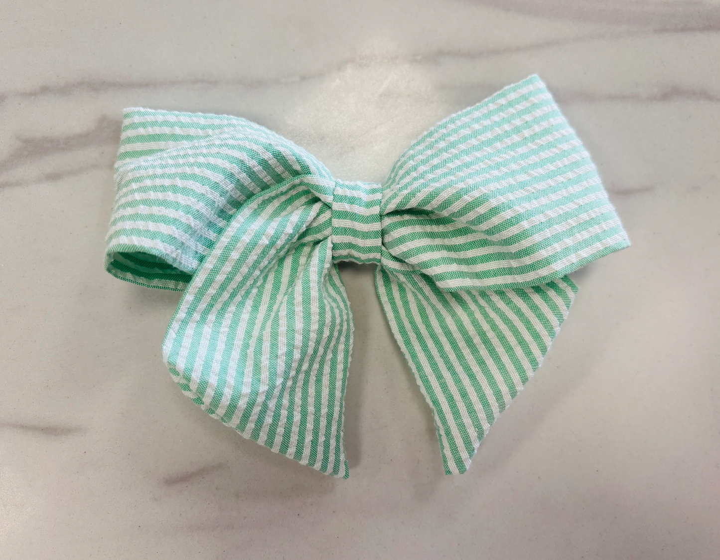 King Seersucker Bowtie with Tails - Multiple Color Options
