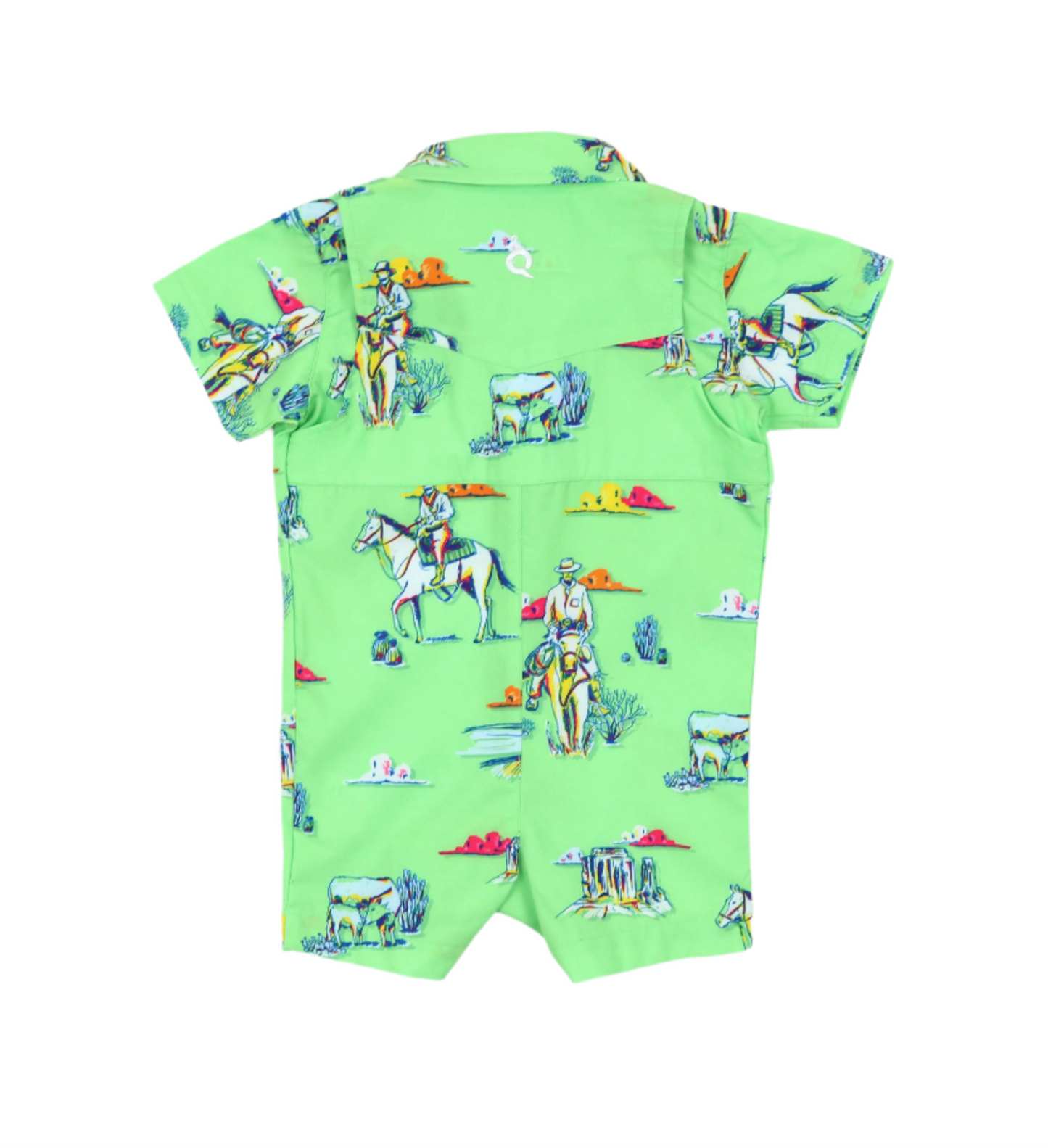 Cattle Drive Pearl Snap Romper