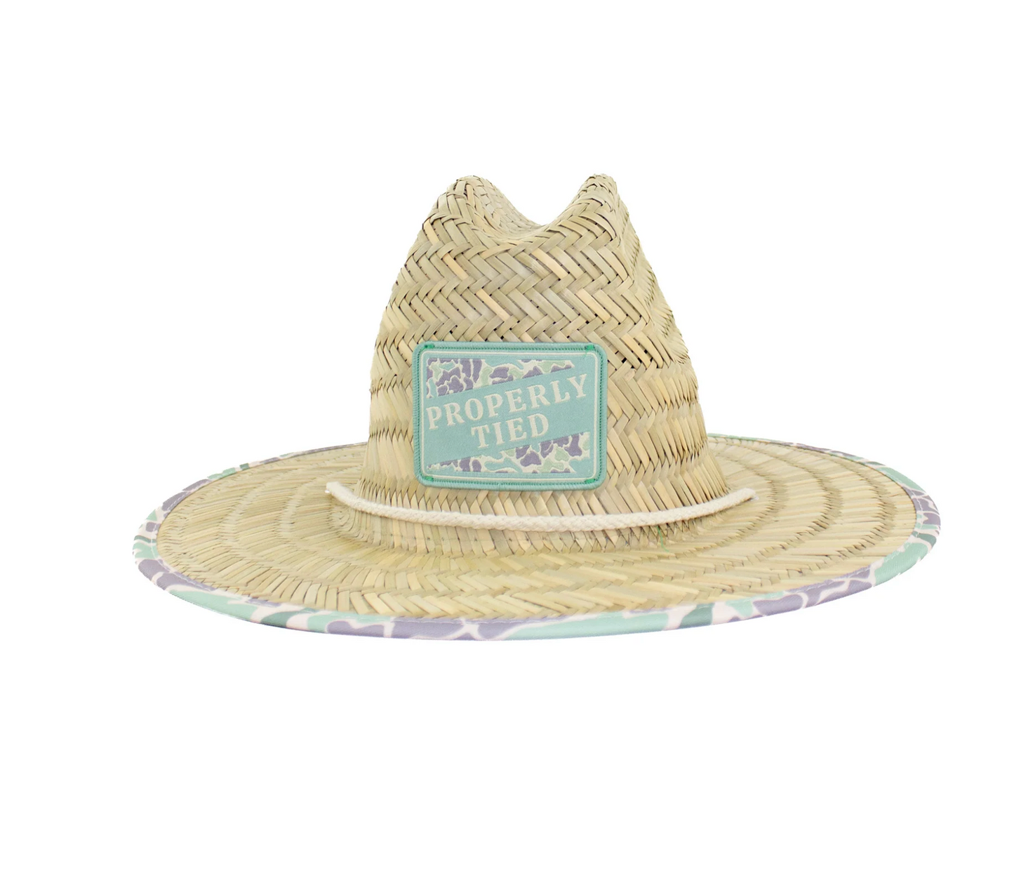 Boys Cabo Straw Hat - Sage Camo